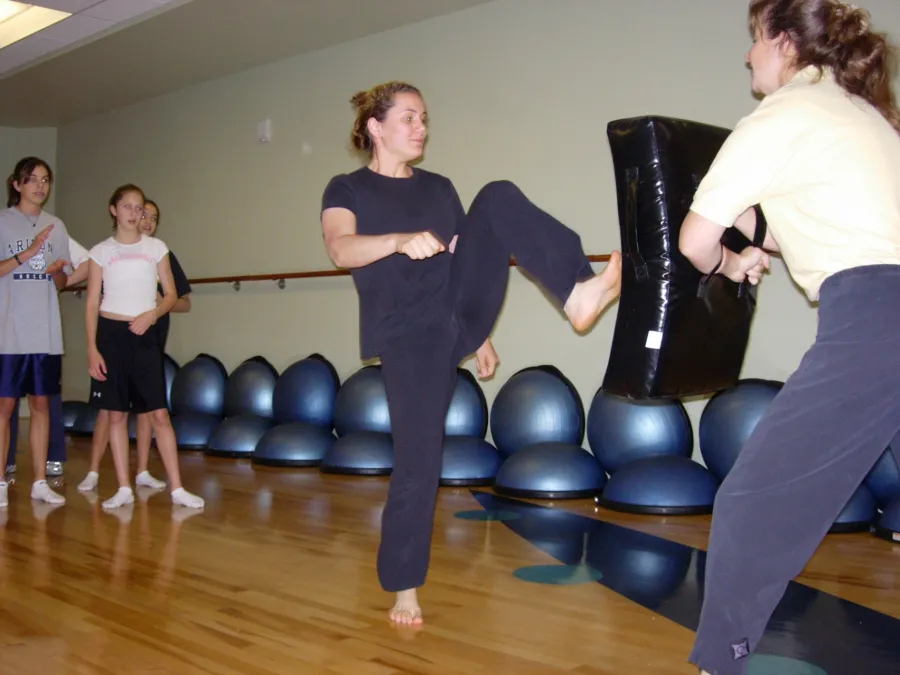 Self-defense training demonstration
