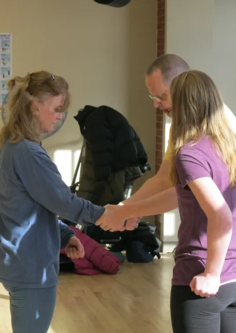Self-defense training demonstration